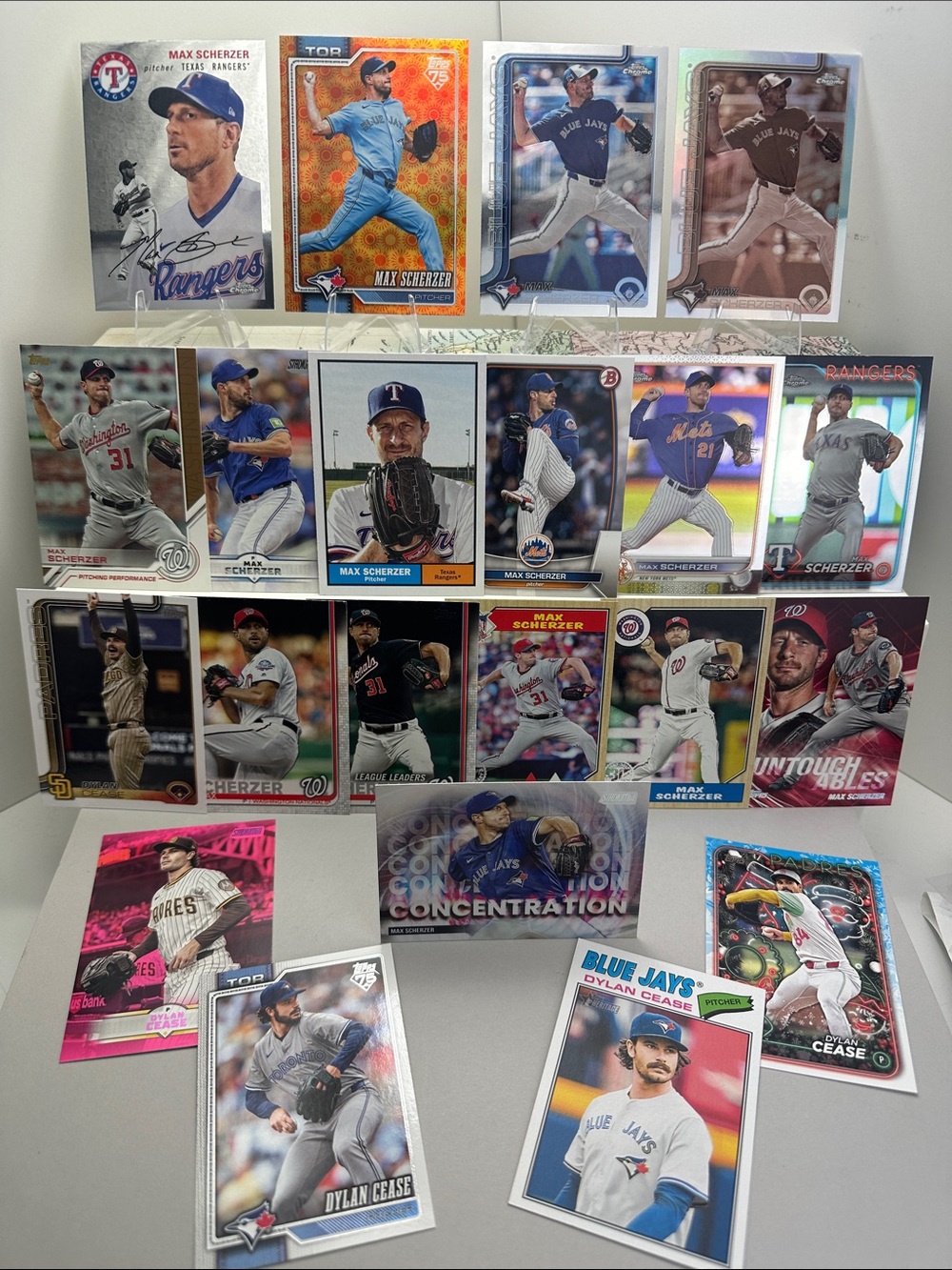Max Scherzer & Dylan Cease lot of 21